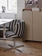 Jedálenská stolička Rico Swivel Louisiana, sand/black