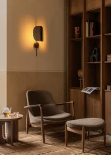 Nástenná lampa Wing, bronzed aluminium