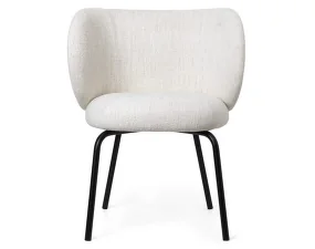 Jedálenská stolička Rico, Bouclé off-white / black