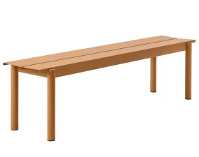 Lavica Linear Steel Bench 170 cm, burnt orange