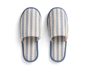 Papuče Waffle Slippers, stripe dusty blue