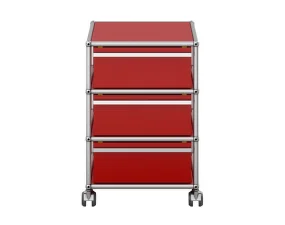 Zásuvkový kontajner na kolieskach USM Haller M26, ruby red