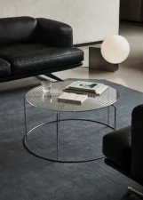Konferenčný stolík Wire VP17, glass tabletop