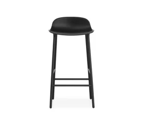 Barová stolička Form 65 cm, black/steel