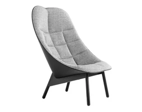 Kreslo Uchiwa Quilt s otomanom, black oak / Hallingdal 166 / Sierra SI1001