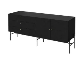Komoda Luxe, black stained oak