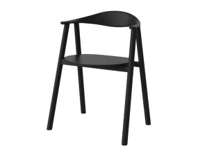Jedálenská stolička Swing, black lacquered oak