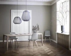 Jedálenský stôl Graceful 95x160, white oiled oak