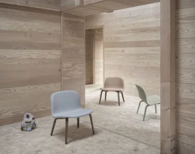 Čalúnené kreslo Visu Lounge, Steelcut 120 / stained dark brown