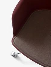Stolička Rely HW48 s podrúčkami, bronzed/red brown