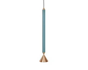 Závesná lampa Apollo 59, deep sea/polished brass