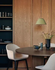 Jedálenský stôl Androgyne ø150, dark stained oak
