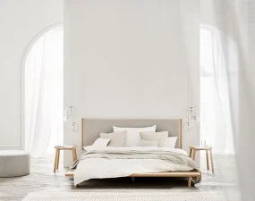 Posteľ Haven 206, white pigmented oiled oak