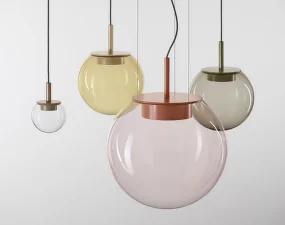 Závesné svietidlo Orbis 150 PC1289, clear / grey-beige matte
