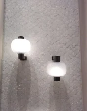 Nástenná lampa Bonbori Wall Up PC1251, triplex opal / black matte