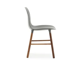 Stolička Form, grey/walnut