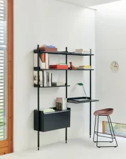 Barová stolička AAS 38 Low Black Powder Coated Steel, soft brick