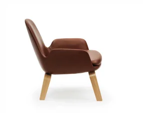 Kreslo Era Lounge, Oak Ultra Leather, nízke