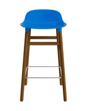 Barová stolička Form 65 cm, bright blue/walnut