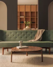 Konferenčný stolík Passage Ø90, walnut