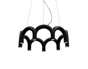 Závesné svietidlo Arch Circle 76, black