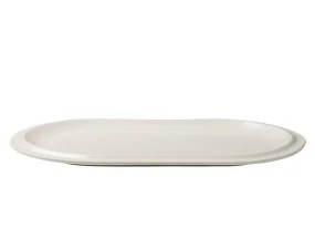Servírovací tanier Edge Serving Plate 25x40 cm, ecru stoneware