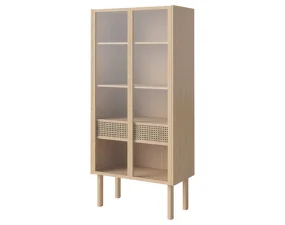 Skrinka Cana Display Cabinet, white oiled oak