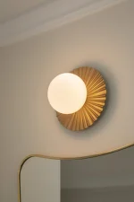 Nástenné/stropné svietidlo Liila Muuse Small, nordic gold/opal