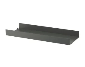 Polica String Metal Shelf High Edge 78 x 30, dark grey