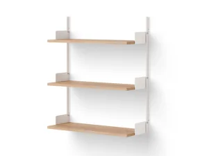Policová zostava Wall Shelf 900, oak/white