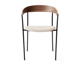 Stolička Missing Armchair, lacquered walnut/Barnum 24