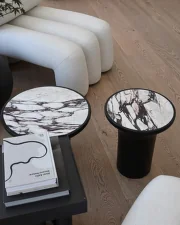 Konferenčný stolík Trumpet Low, calacatta