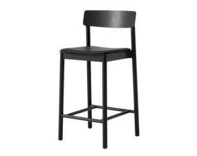 Barová stolička Betty TK14, black/black leather