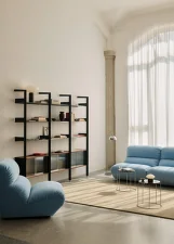 Policová zostava Rombe IF6 zo skrinkou, anthracite/lacquered walnut