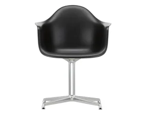 Stolička Eames DAL, deep black/polished aluminum
