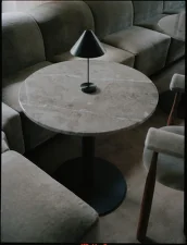 Stôl Florence Column Ø90, black marquina