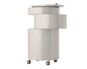 Stolík Barboy, glossy creamy white