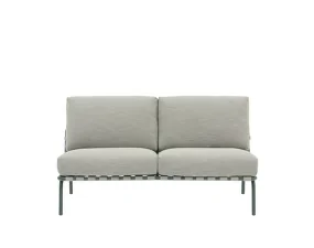 Pohovka Settle Sofa 2-Seater bez podrúčiek, Ribbed Weave 2/dark green