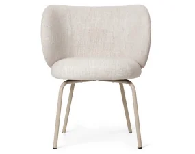Jedálenská stolička Rico, Bouclé off-white / cashmere