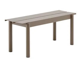 Lavica Linear Steel Bench 110 cm, taupe
