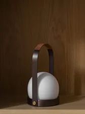 Prenosná lampa Carrie Leather Handle, bronzed brass