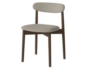 Čalúnená jedálenská stolička Merge Dark Oak, sand