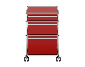 Zásuvkový kontajner na kolieskach USM Haller M63, ruby red