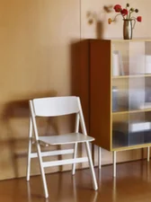 Skladacia stolička Backflip, cream white lacquered beech