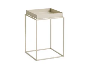 Stolík Tray Table 30x30 High, warm beige