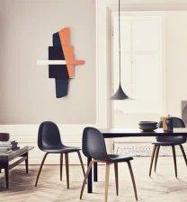 Závesná lampa Semi 47, glossy anthracite grey