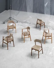 Stolička Herit Armchair Oak čalouněná, sand