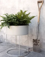Truhlík na rastliny Plant Box Round, light grey