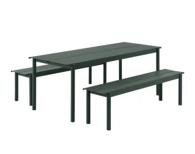 Stôl Linear Steel Table 200 cm, dark green