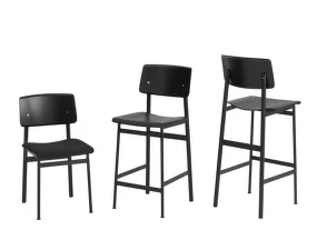 Barová stolička Loft 65 cm, black/black
